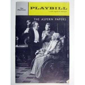 Aspern Papers Playbill March 1962 Maurice Evans Wendy Francoise Rosay Playhouse